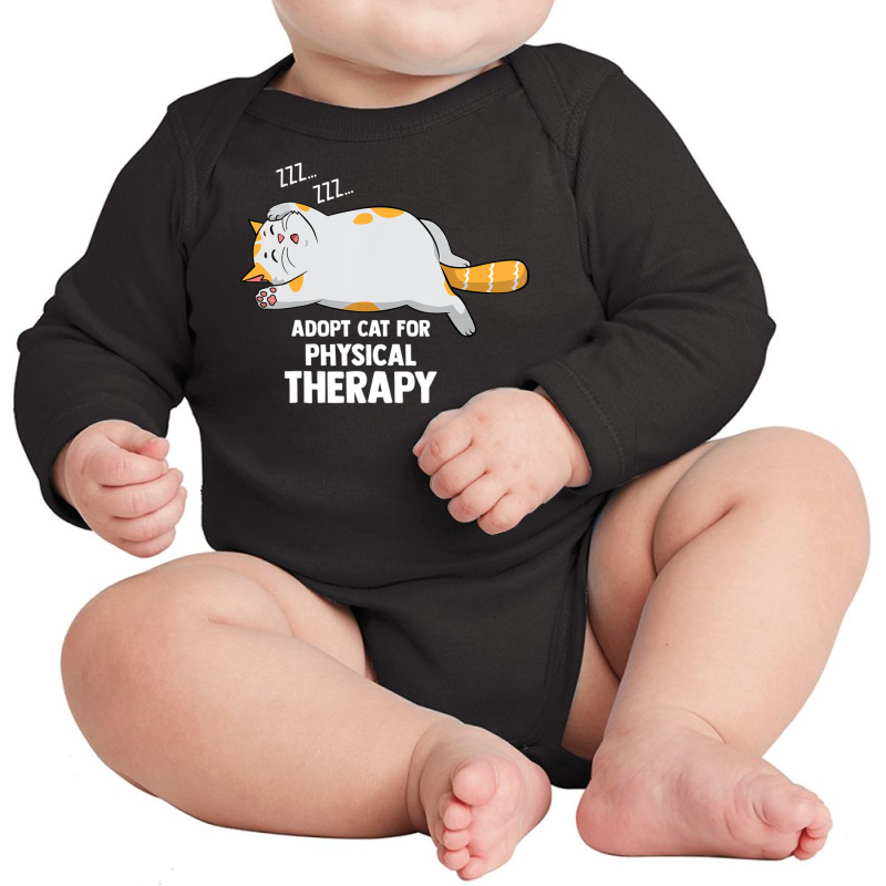 Trending Adopt Cat For Physical Therapy Long Sleeve Baby Bodysuit by michealyoungerlk01 | Artistshot