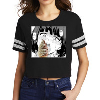 Girl Licking Ice Cream Scorecard Crop Tee | Artistshot