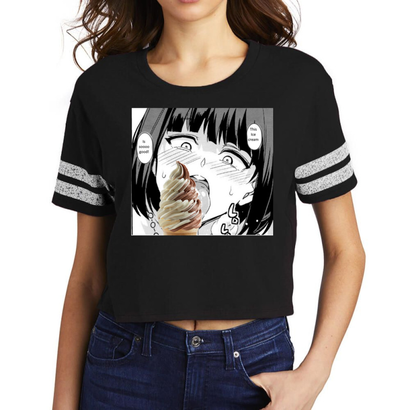 Girl Licking Ice Cream Scorecard Crop Tee by BarbaraJones | Artistshot