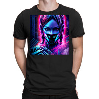 Fille Cyberpunk Fonds Dcran Cyberpunk 4k Oeuvre Cyberpunk Art Conceptu T-shirt | Artistshot