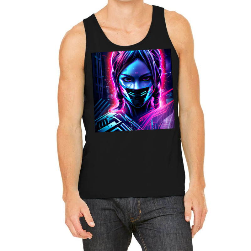 Fille Cyberpunk Fonds Dcran Cyberpunk 4k Oeuvre Cyberpunk Art Conceptu Tank Top | Artistshot