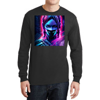 Fille Cyberpunk Fonds Dcran Cyberpunk 4k Oeuvre Cyberpunk Art Conceptu Long Sleeve Shirts | Artistshot