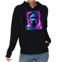 Fille Cyberpunk Fonds Dcran Cyberpunk 4k Oeuvre Cyberpunk Art Conceptu Lightweight Hoodie | Artistshot