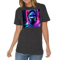 Fille Cyberpunk Fonds Dcran Cyberpunk 4k Oeuvre Cyberpunk Art Conceptu Vintage T-shirt | Artistshot