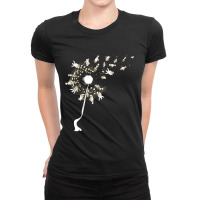 Trending Dandelion Flower Antarctica Animal Funny Penguin Ladies Fitted T-shirt | Artistshot