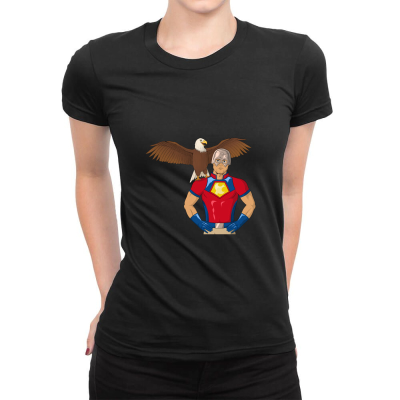 Peacemaker And Eagly Dceu Ladies Fitted T-shirt | Artistshot