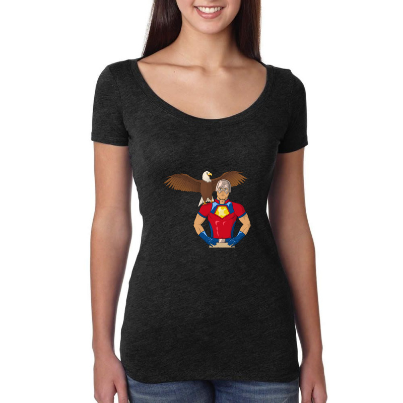 Peacemaker And Eagly Dceu Women's Triblend Scoop T-shirt | Artistshot