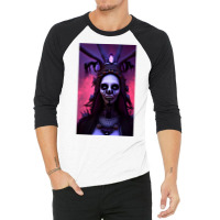 Undead Witch Doctor Shaman Voodoo Priestess Version Deux Par Designs 3/4 Sleeve Shirt | Artistshot