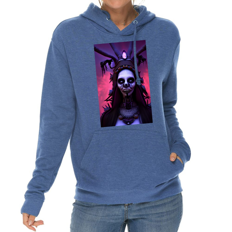 Undead Witch Doctor Shaman Voodoo Priestess Version Deux Par Designs Lightweight Hoodie by ranhelglitze | Artistshot