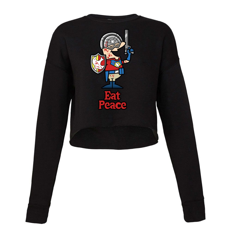 Eat Peace Funny Peacemaker Cropped Sweater | Artistshot