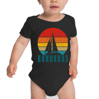 Honduras Vintage Sailing Boat Sailor Souvenir Baby Bodysuit | Artistshot