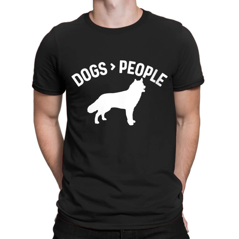 Womens Alaskan Malamute Dogs Greater Better Than People Funny Cute V N T-shirt | Artistshot