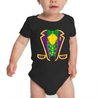 Mardi Gras Tuxedo Vest Costume Funny Carnival Parade Design Raglan Bas Baby Bodysuit | Artistshot