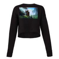 Aesthetics Moving Castle In Forest Cropped Sweater | Artistshot