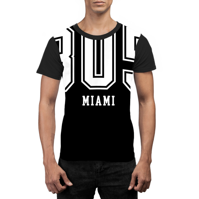 305 Miami Fl Arched Athletic Design T Shirt Graphic T-shirt | Artistshot