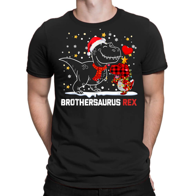 Brothersaurus Brother Dinosaur Christmas Pajamas Trex Family T Shirt T-shirt | Artistshot