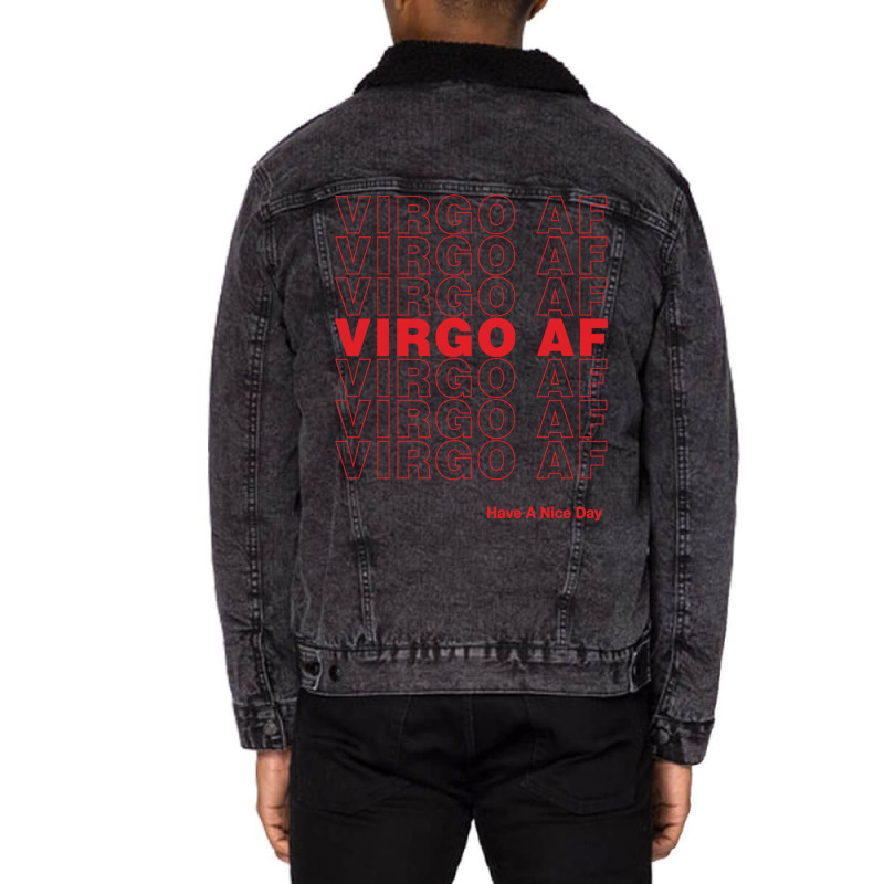 Virgo Af Unisex Sherpa-lined Denim Jacket | Artistshot