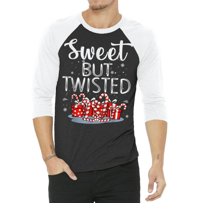 Sweet But Twisted Candy Cane Funny Christmas T Shirt 3/4 Sleeve Shirt | Artistshot