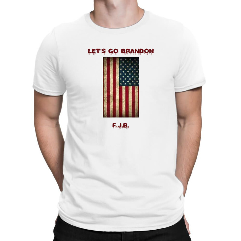 Love Brandon Let's Go American Flag Sideways Distress T-Shirt by zirulovuc | Artistshot