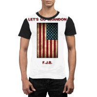 Love Brandon Let's Go American Flag Sideways Distress Graphic T-shirt | Artistshot