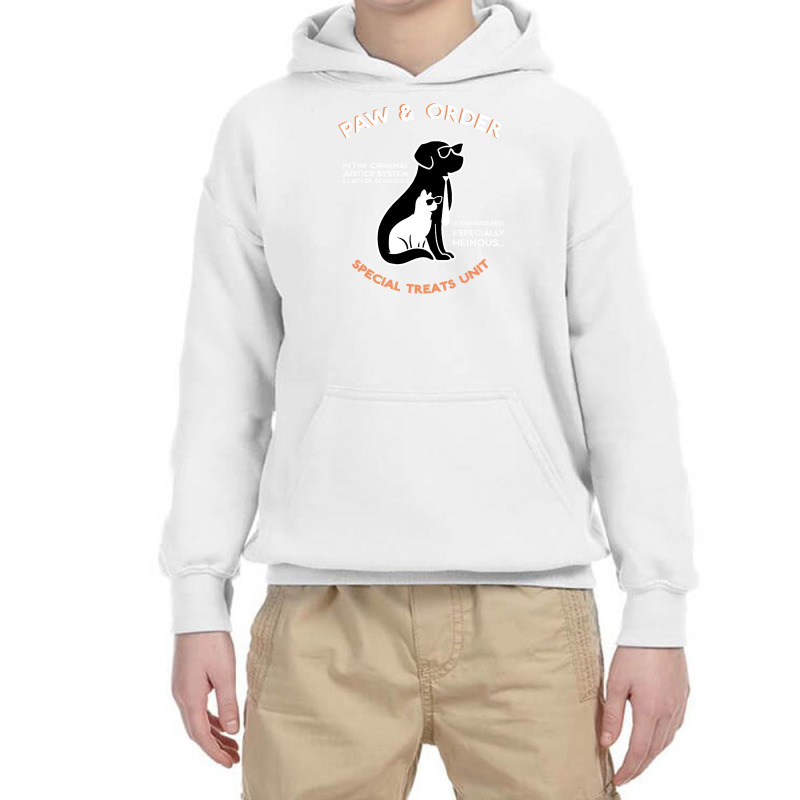 Paw And Order Special Treats Unit Training Dog And Cat Youth Hoodie by ScottArtist | Artistshot