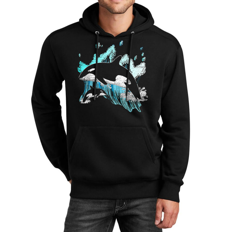 Killer Whale Ocean Swim Cool Animal Creature Orca T Shirt Unisex Hoodie | Artistshot