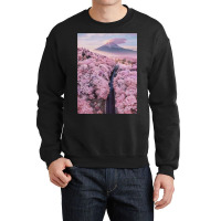 Cherry Blossoms Landscape In Japan Aesthetic Crewneck Sweatshirt | Artistshot