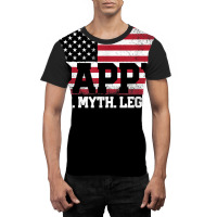 Mens Pappy The Man Myth Legend American Flag Father's Day Gift T Shirt Graphic T-shirt | Artistshot