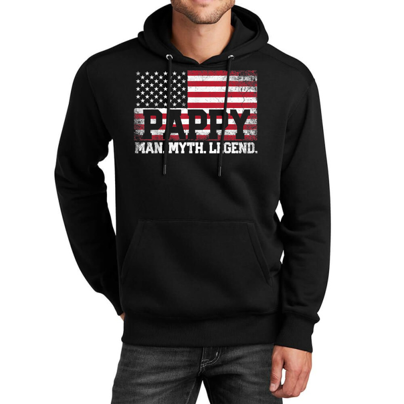 Mens Pappy The Man Myth Legend American Flag Father's Day Gift T Shirt Unisex Hoodie | Artistshot