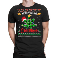 Merryjuana Weed Leaf Funny Christmas Pajama X Mas T Shirt T-shirt | Artistshot