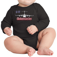 Limited Edition C17 Globemaster Air Force Pilot American Flag Long Sleeve Baby Bodysuit | Artistshot