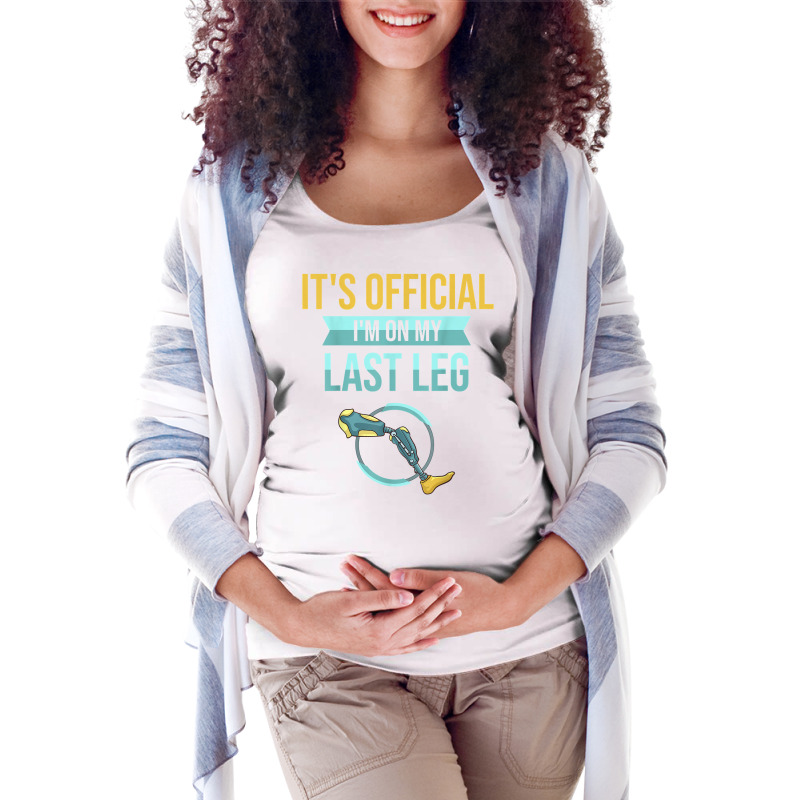 Leg Prosthetic Gift Leg Amputation Amputee T Shirt Maternity Scoop Neck T-shirt by hudizhowav | Artistshot