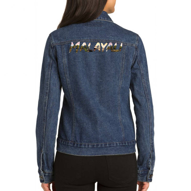 Malayali Written In English   Malayalikerala T Shirt Ladies Denim Jacket by hudizhowav | Artistshot