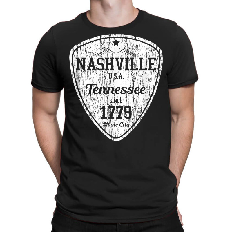 Nashville T Shirt Country Music City Guitar Pick Tee Gift T Shirt T-shirt | Artistshot