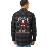 No Lift No Gift Santa Gym Workout Ugly Christmas Sweater Sweatshirt Flannel Shirt | Artistshot