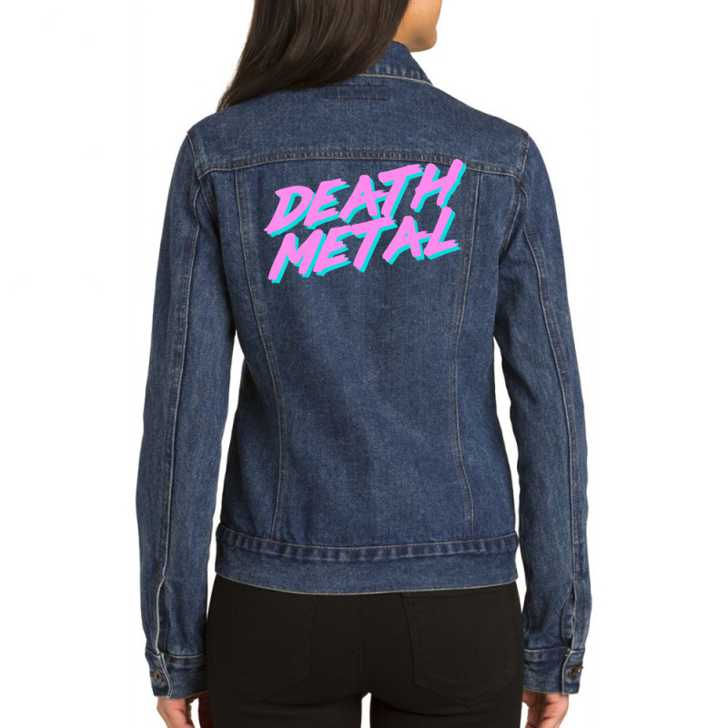 Limited Edition Death Metal Sarcastic 1980s Retrowave Brush Ladies Denim Jacket by haodinhvan1 | Artistshot