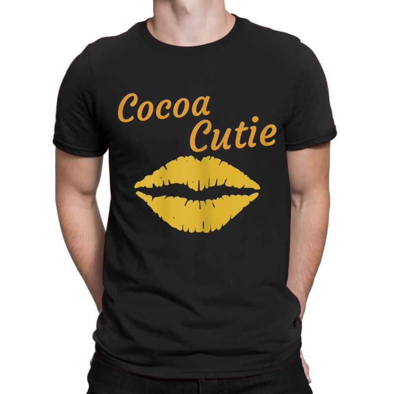 Womens Cocoa Cutie Sexy Gold Lips Cute Melanin T-shirt | Artistshot