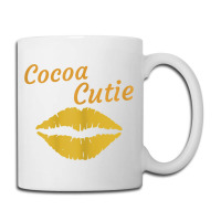 Womens Cocoa Cutie Sexy Gold Lips Cute Melanin Coffee Mug | Artistshot