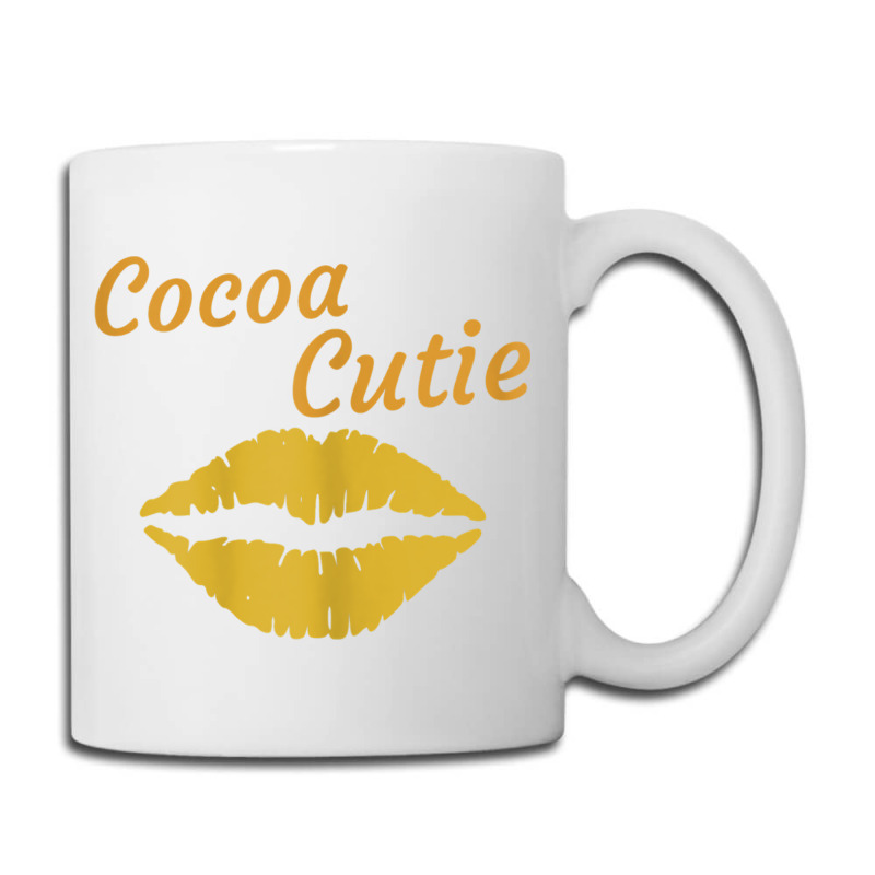 Womens Cocoa Cutie Sexy Gold Lips Cute Melanin Coffee Mug | Artistshot