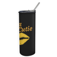 Womens Cocoa Cutie Sexy Gold Lips Cute Melanin Skinny Tumbler | Artistshot