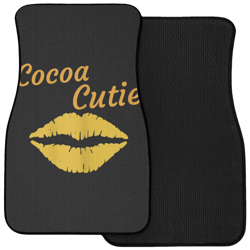 Womens Cocoa Cutie Sexy Gold Lips Cute Melanin Front Car Mat | Artistshot