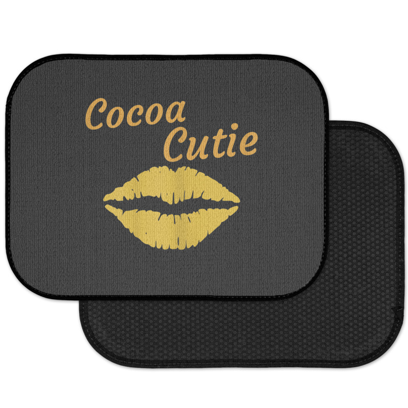 Womens Cocoa Cutie Sexy Gold Lips Cute Melanin Rear Car Mat | Artistshot