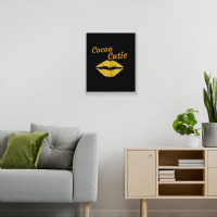 Womens Cocoa Cutie Sexy Gold Lips Cute Melanin Metal Print Vertical | Artistshot