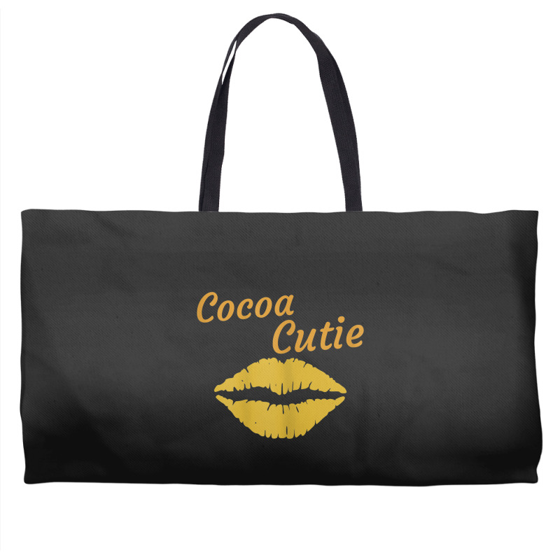 Womens Cocoa Cutie Sexy Gold Lips Cute Melanin Weekender Totes | Artistshot