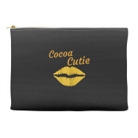 Womens Cocoa Cutie Sexy Gold Lips Cute Melanin Accessory Pouches | Artistshot