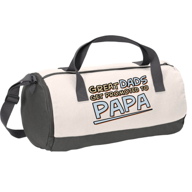 Great Dads Get Promoted To Papa Duffel Bag | Artistshot