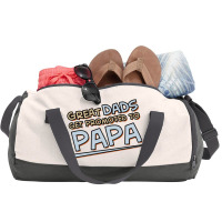 Great Dads Get Promoted To Papa Duffel Bag | Artistshot