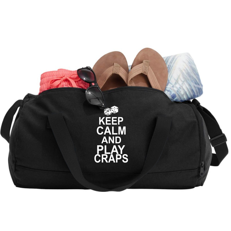 Keep Calm And Play Craps Duffel Bag | Artistshot