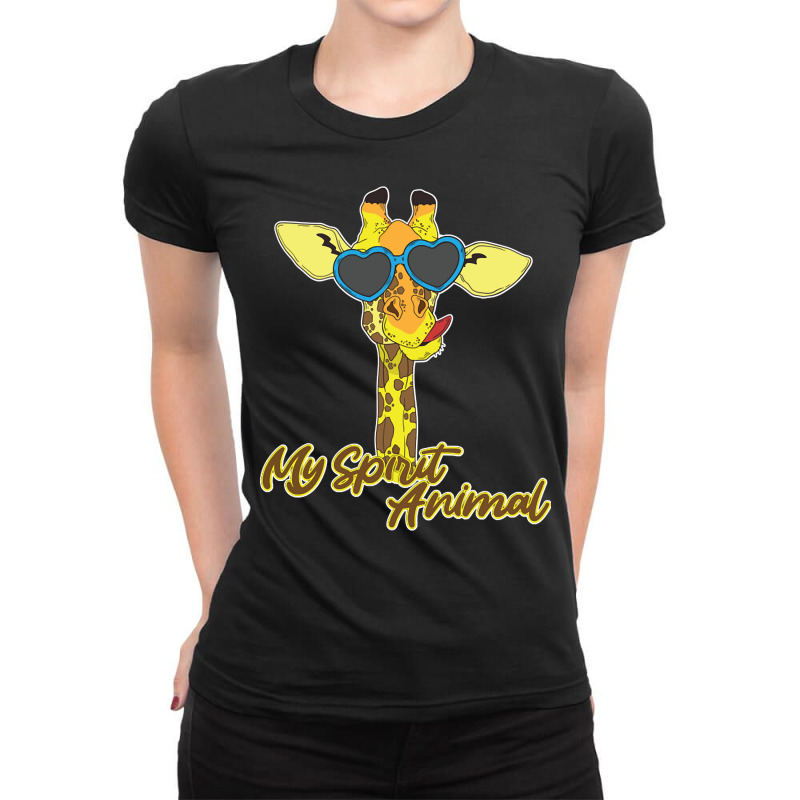 Hot Trend Giraffes Are My Spirit Animal Ladies Fitted T-Shirt by Ledford Leslie | Artistshot