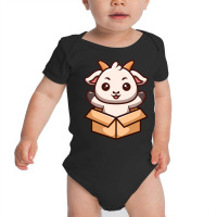 Hot Trend Goat Sitting Out From Box Cute Cartoon Baby Bodysuit | Artistshot